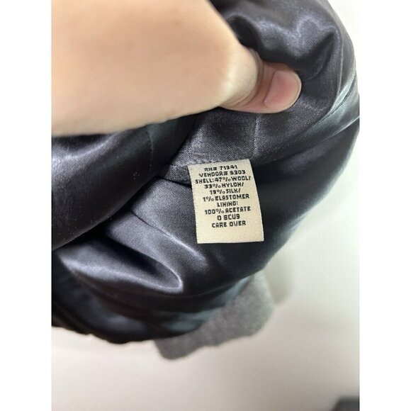 L.L. Bean Womens Wool Silk Blend Blazer Jacket Gray Size XL Petite - Picture 5 of 13